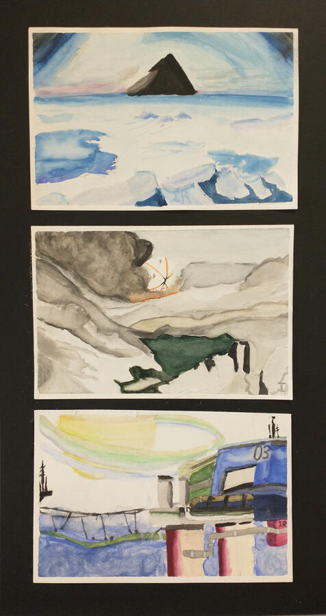 From Destiny 2, watercolor, made for painting class in HS From Destiny 2, watercolor, made for painting class in HS